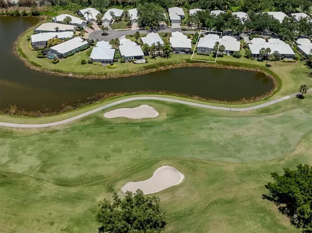 an aerial view of a residential houses