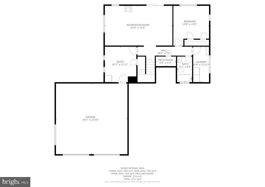 2013 Dundee Road Rockville, MD 20850 - Photo 29 of 31 Lower Level floor plan