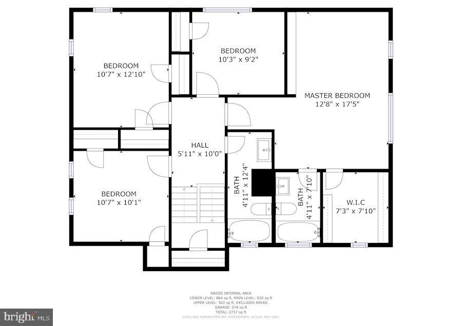 2013 Dundee Road Rockville, MD 20850 - Photo 31 of 31 Upper Level floor plan