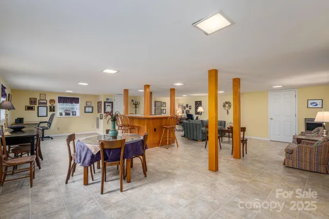 a living room with furniture and a couch