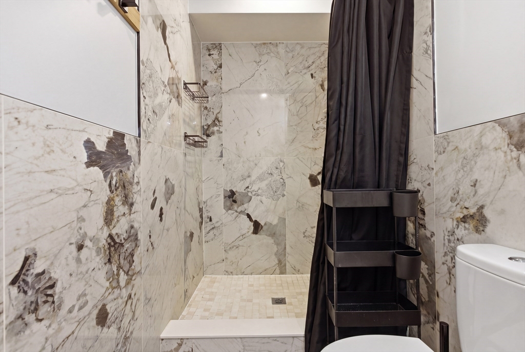 61 Shepton Street Boston, MA 02124 - Photo 21 of 41 a bathroom with a shower and a toilet
