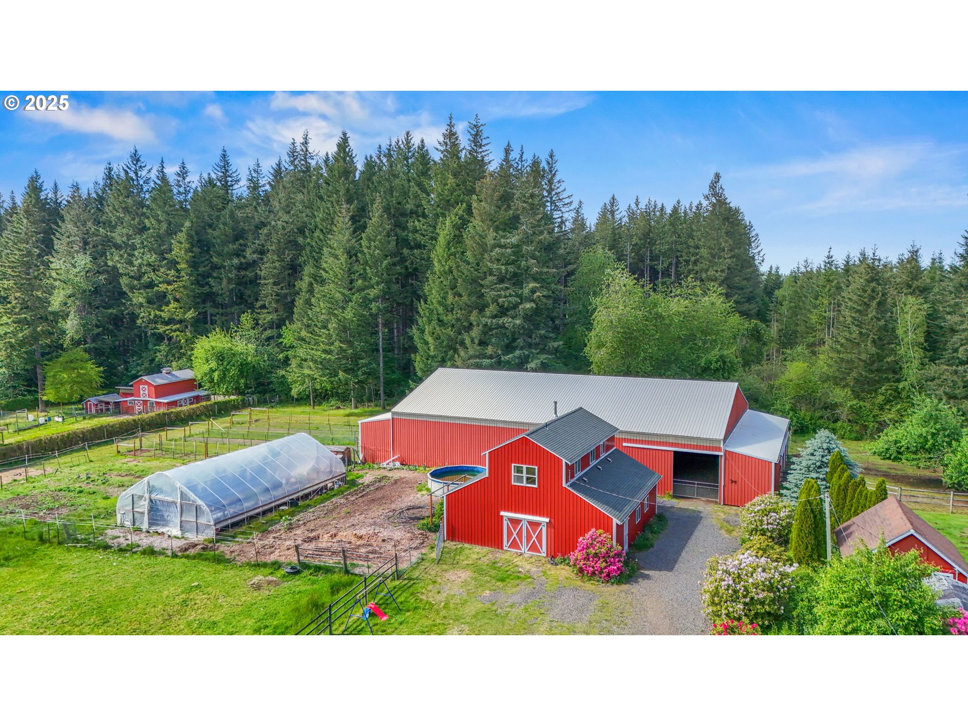 26011 South Morgan Road Estacada, OR 97023 - Photo 32 of 48 a view of yard with swimming pool and trees