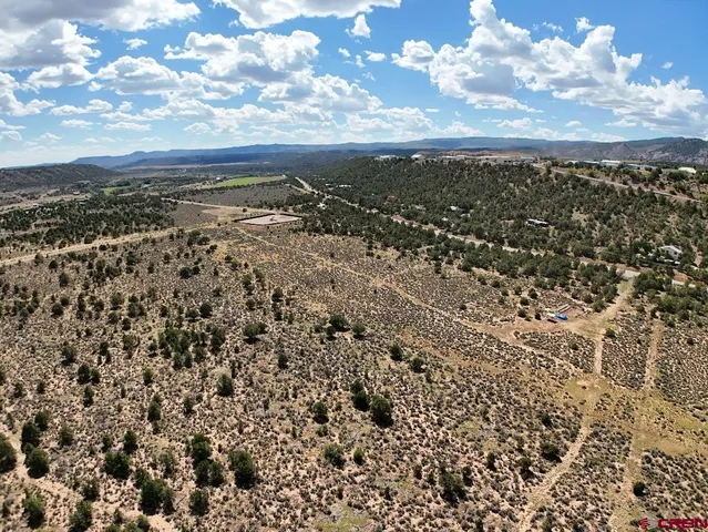 a view of city and mountain