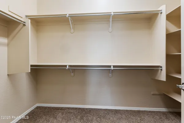 a close view of closet