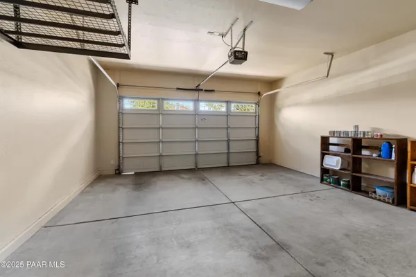 a view of a garage