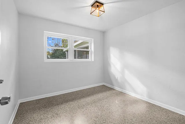 an empty room with a window