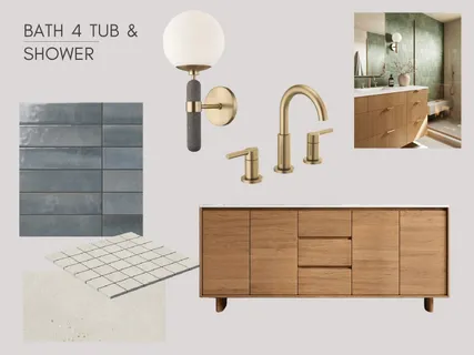 a bathroom with a sink a mirror and bathtub