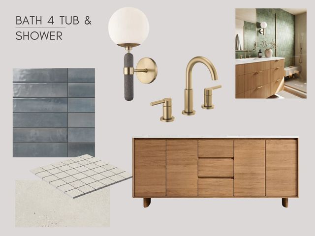 a bathroom with a sink a mirror and bathtub