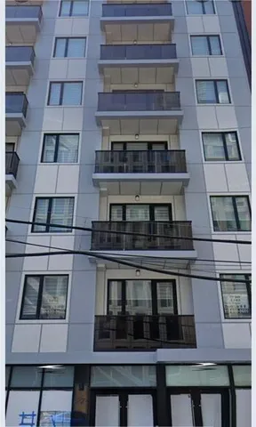 a view of a building with a window