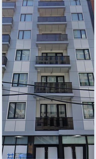 a view of a building with a window