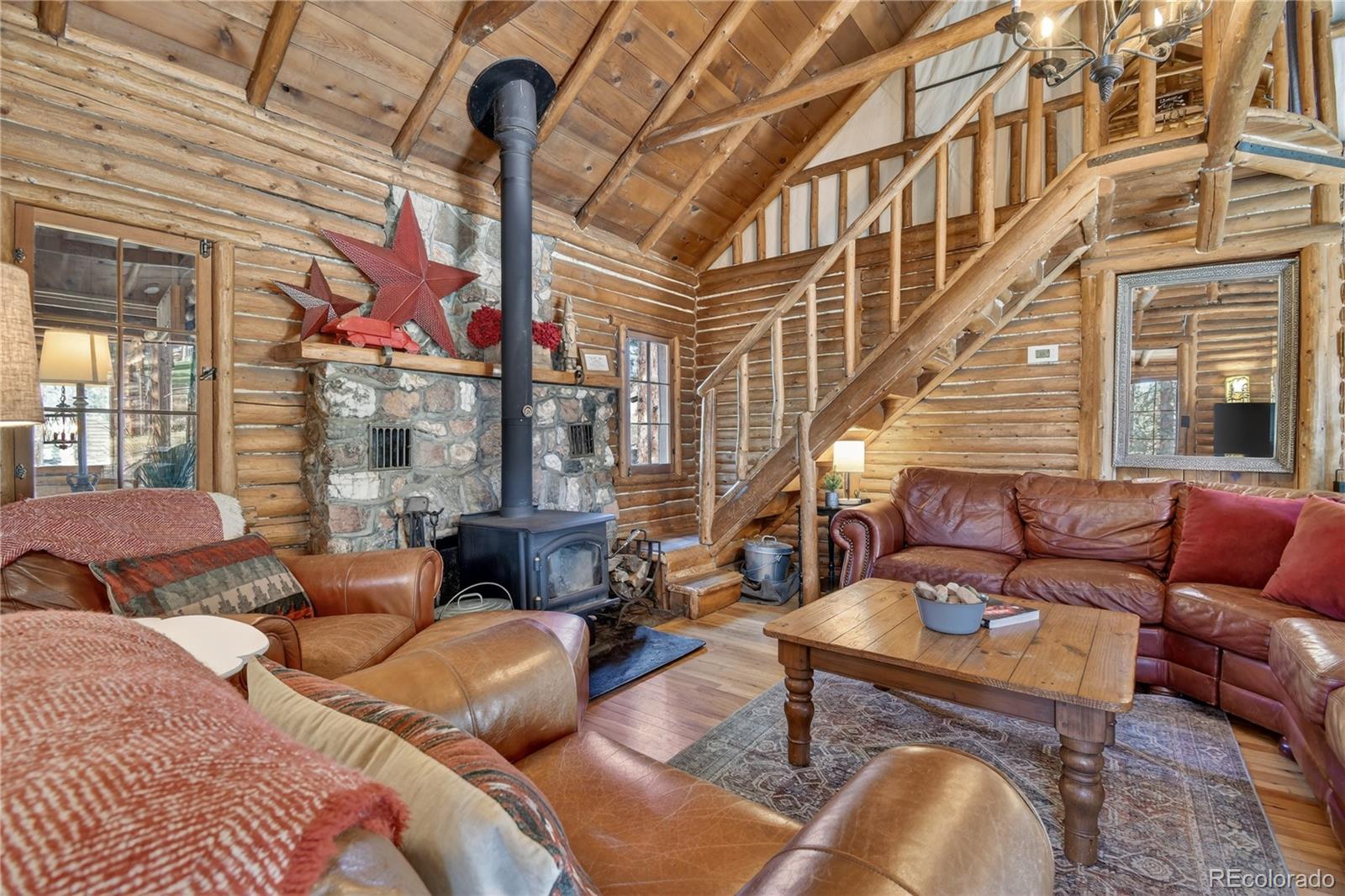 23301 Shoshone Road Indian Hills, CO 80454 - Photo 8 of 32 a view of a living room filled with furniture