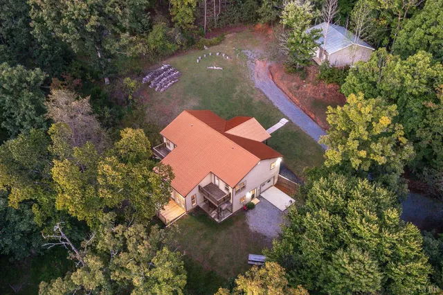 a view of balcony with wooden floor