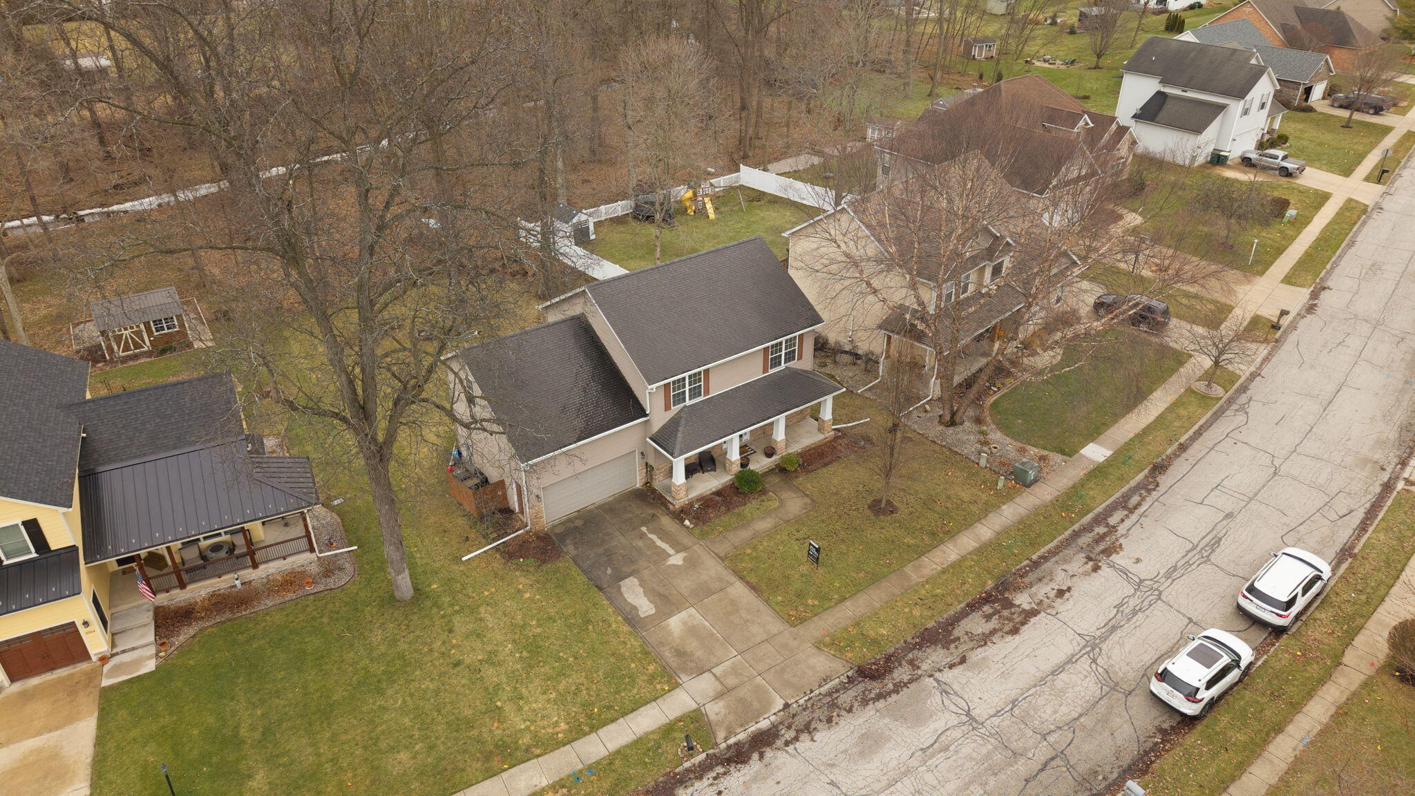 3302 Kestrel Street Valparaiso, IN 46383 - Photo 35 of 37 aerial view of a house with a yard