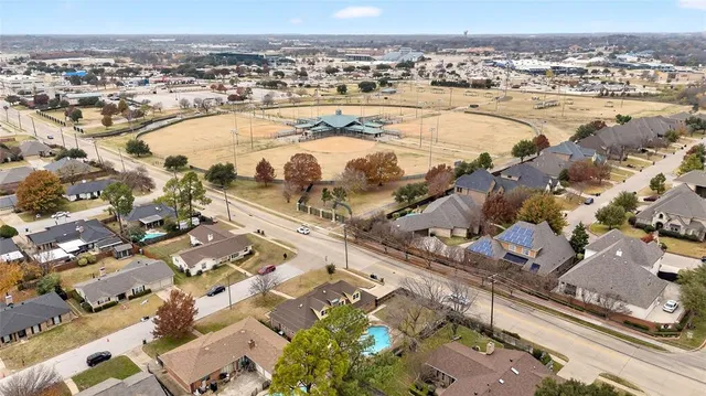 an aerial view of a city