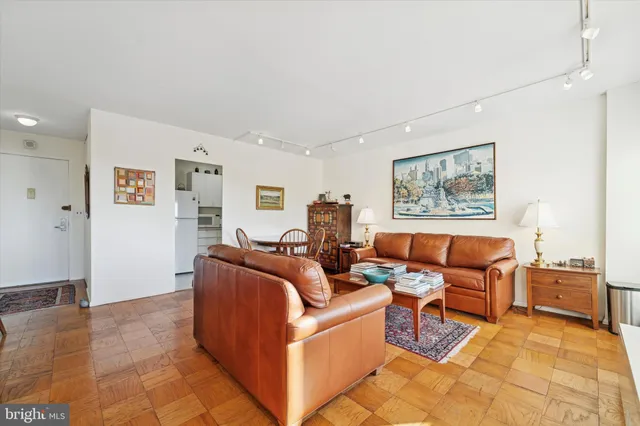 a living room with furniture and a couch