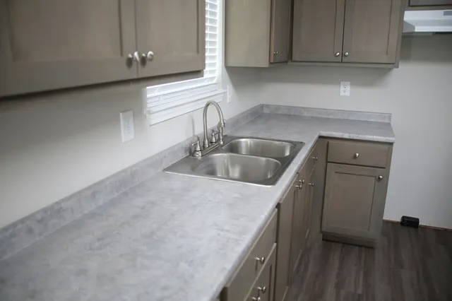 a close view of sink and tap