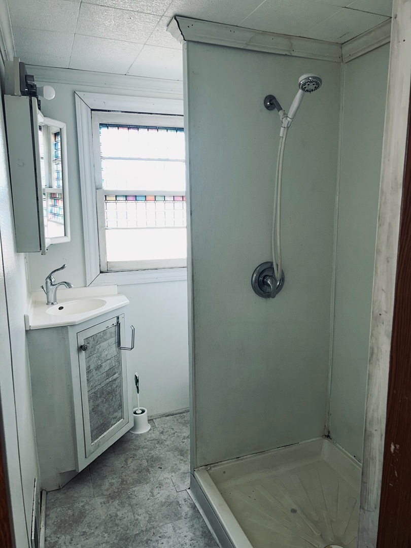 608 West Madison Street Ottawa, IL 61350 - Photo 23 of 23 a bathroom with a sink a toilet and shower