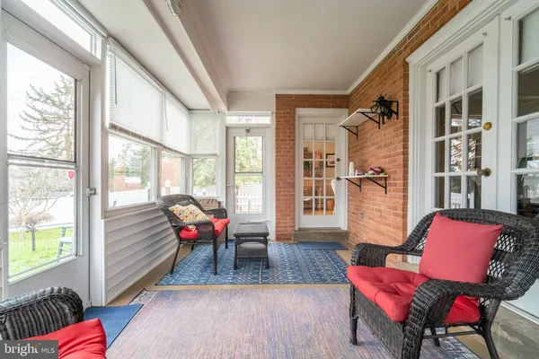 a living room with furniture or couch and a potted plant