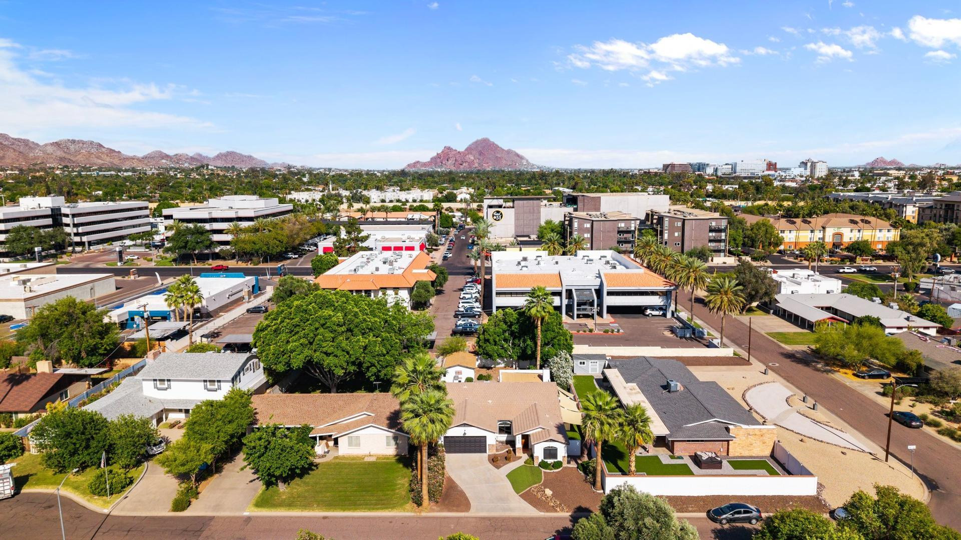 5233 North 15th Street Phoenix, AZ 85014 - Photo 52 of 55 an aerial view of residential houses with outdoor space