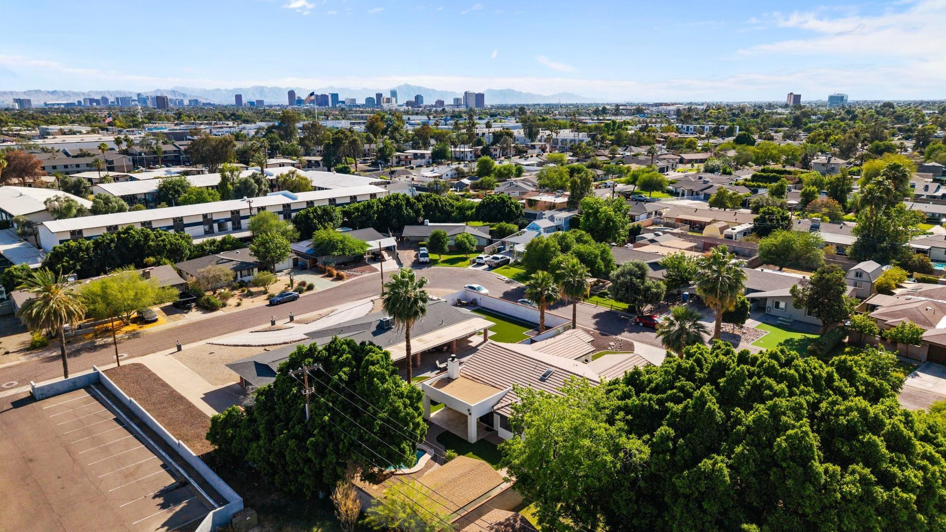 5233 North 15th Street Phoenix, AZ 85014 - Photo 53 of 55 an aerial view of residential houses with outdoor space