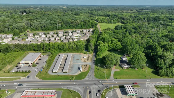 an aerial view of multiple house