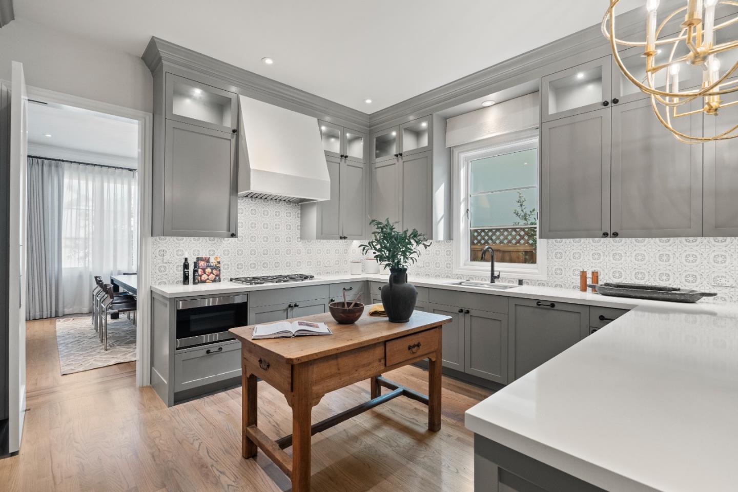 1153 Cabrillo Avenue Burlingame, CA 94010 - Photo 14 of 80 a kitchen with a table chairs stove and cabinets