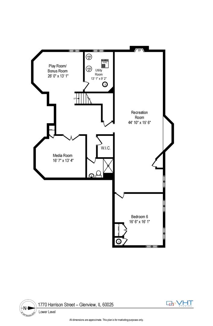 1770 Harrison Street Glenview, IL 60025 - Photo 40 of 40 a picture of a floor plan