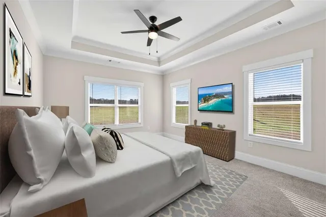 a bathroom with a granite countertop sink a large mirror and a shower
