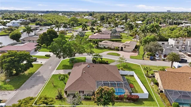 an aerial view of multiple house
