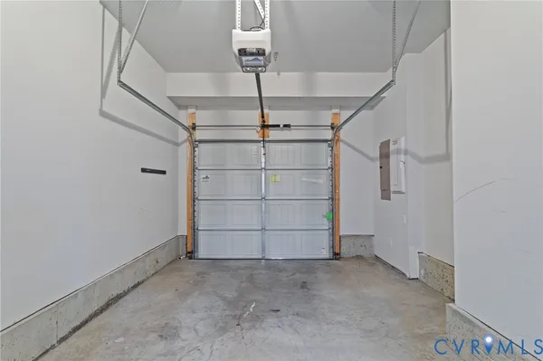 a view of a garage
