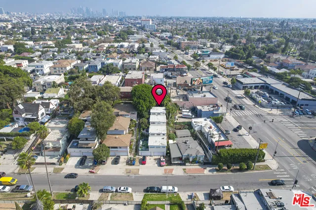 an aerial view of city