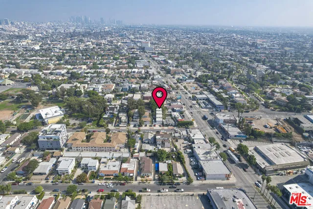 an aerial view of a city