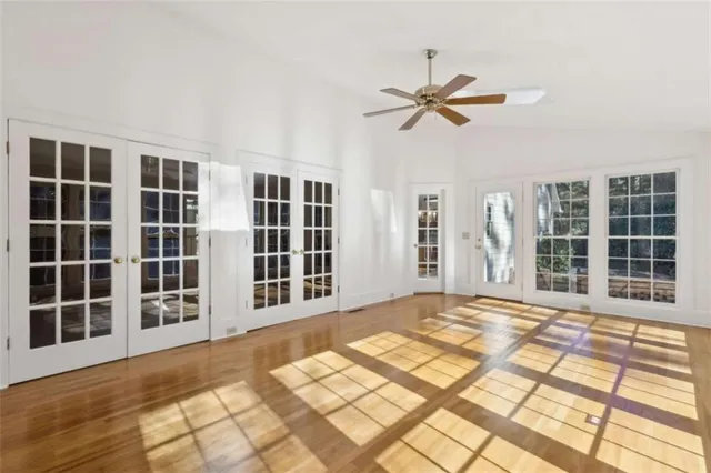 a view of a livingroom with a staircase