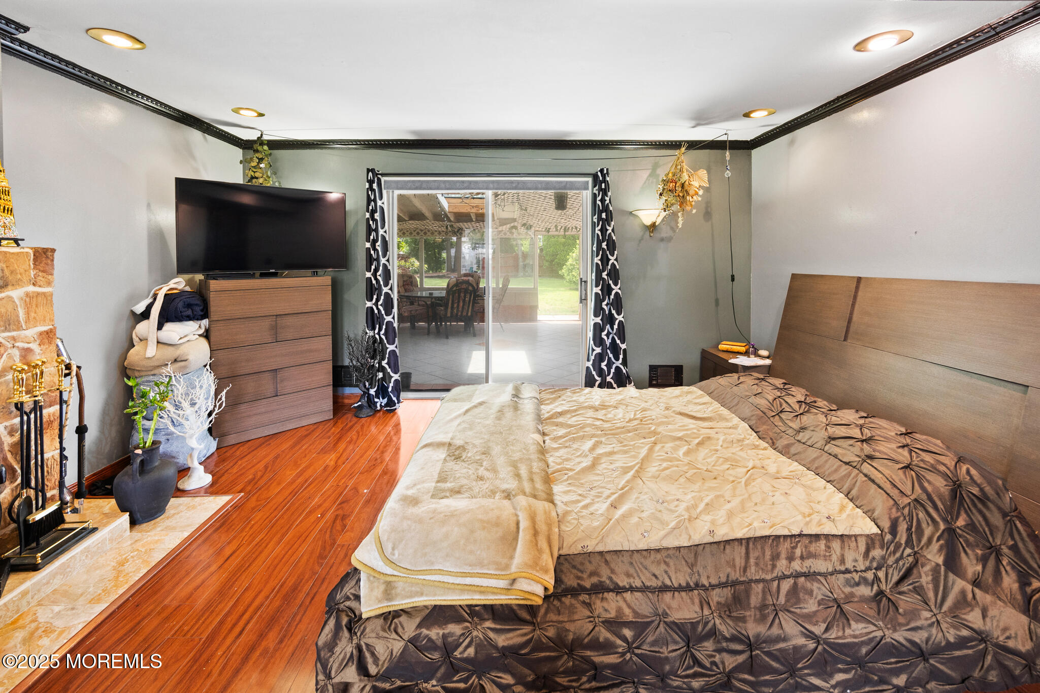117 Greymoor Road Howell, NJ 07731 - Photo 22 of 32 a bed room with a bed television and a large window