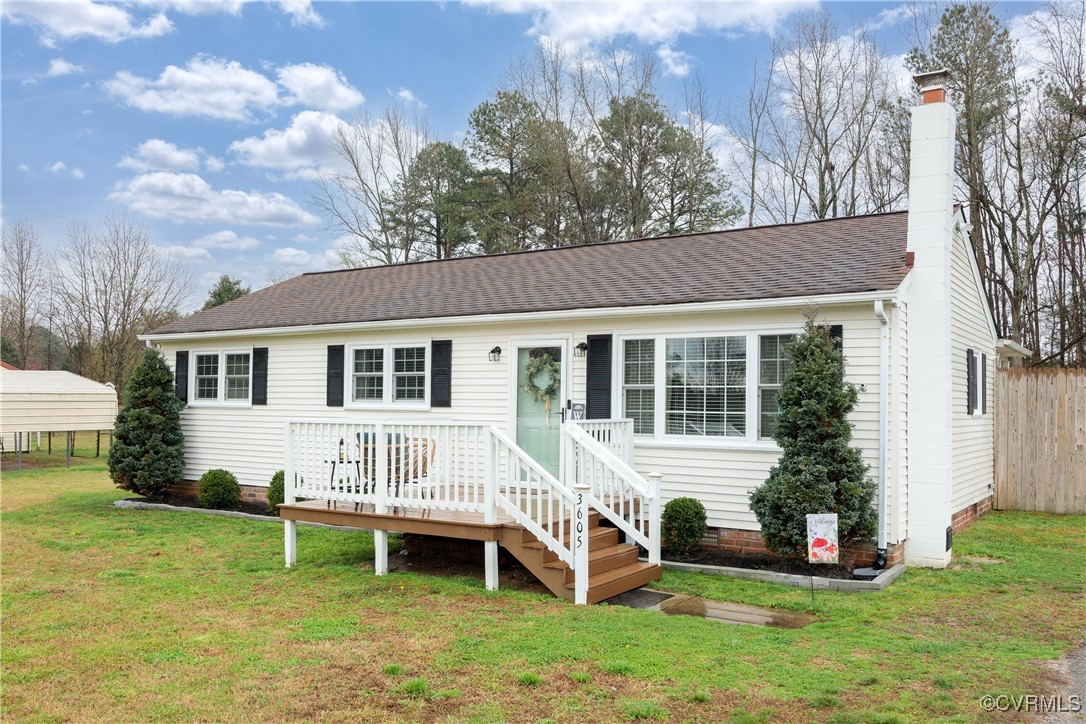 3605 Union Branch Road Petersburg, VA 23805 - Photo 2 of 40 Charming rancher with front deck enjoy come outdoo