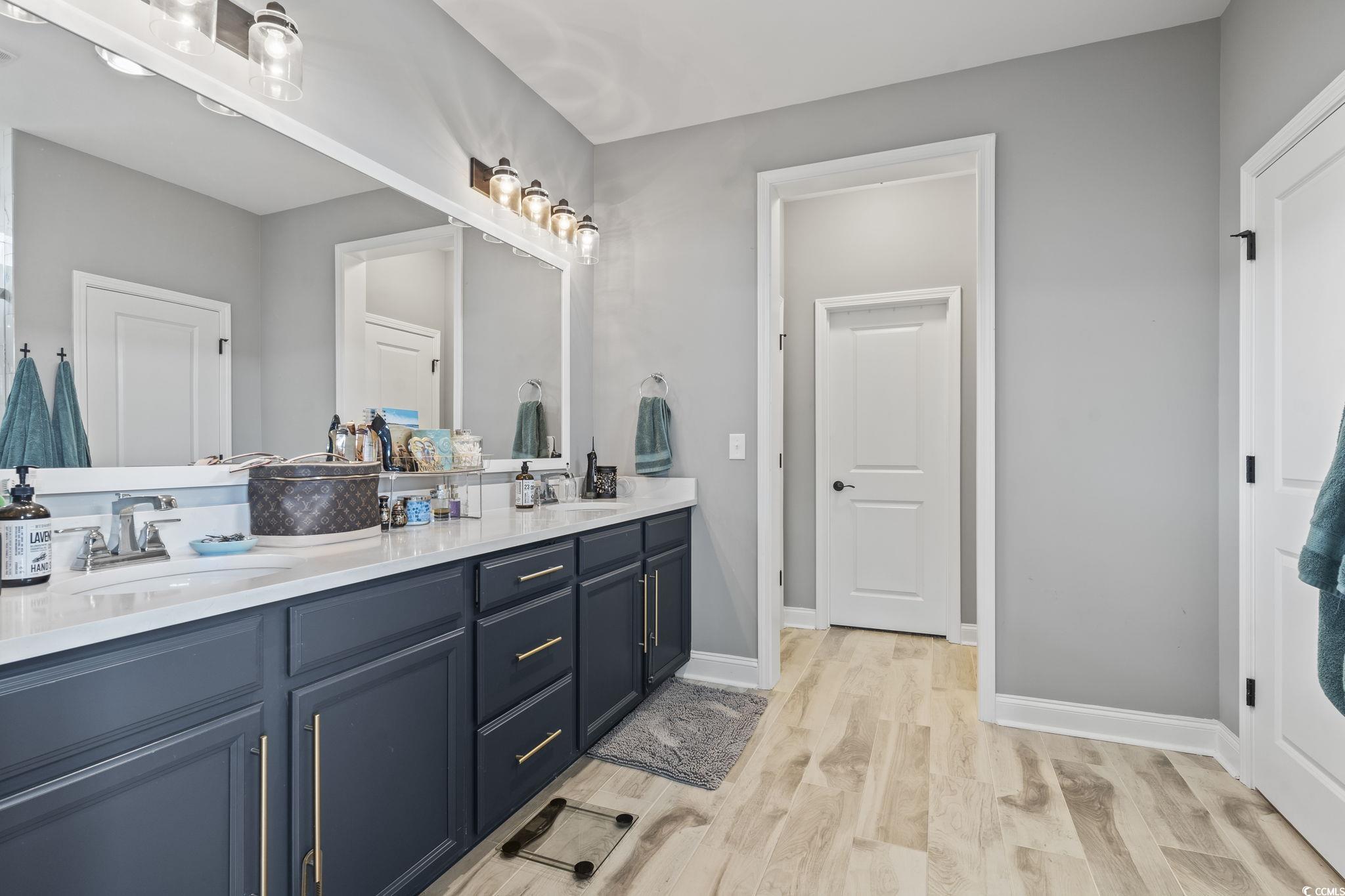 375 Bumble Circle Murrells Inlet, SC 29576 - Photo 21 of 40 Bathroom with hardwood / wood-style floors and van
