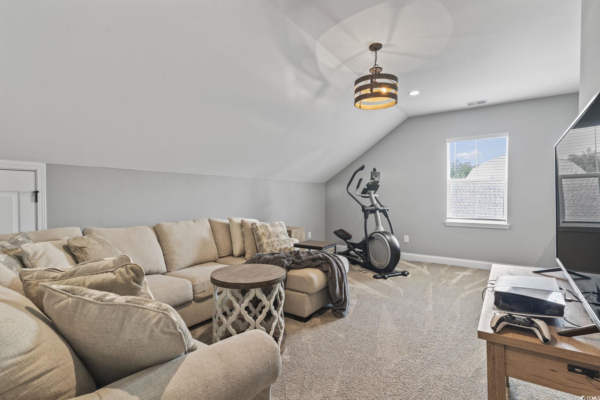375 Bumble Circle Murrells Inlet, SC 29576 - Photo 27 of 40 Interior space with a notable chandelier and lofte