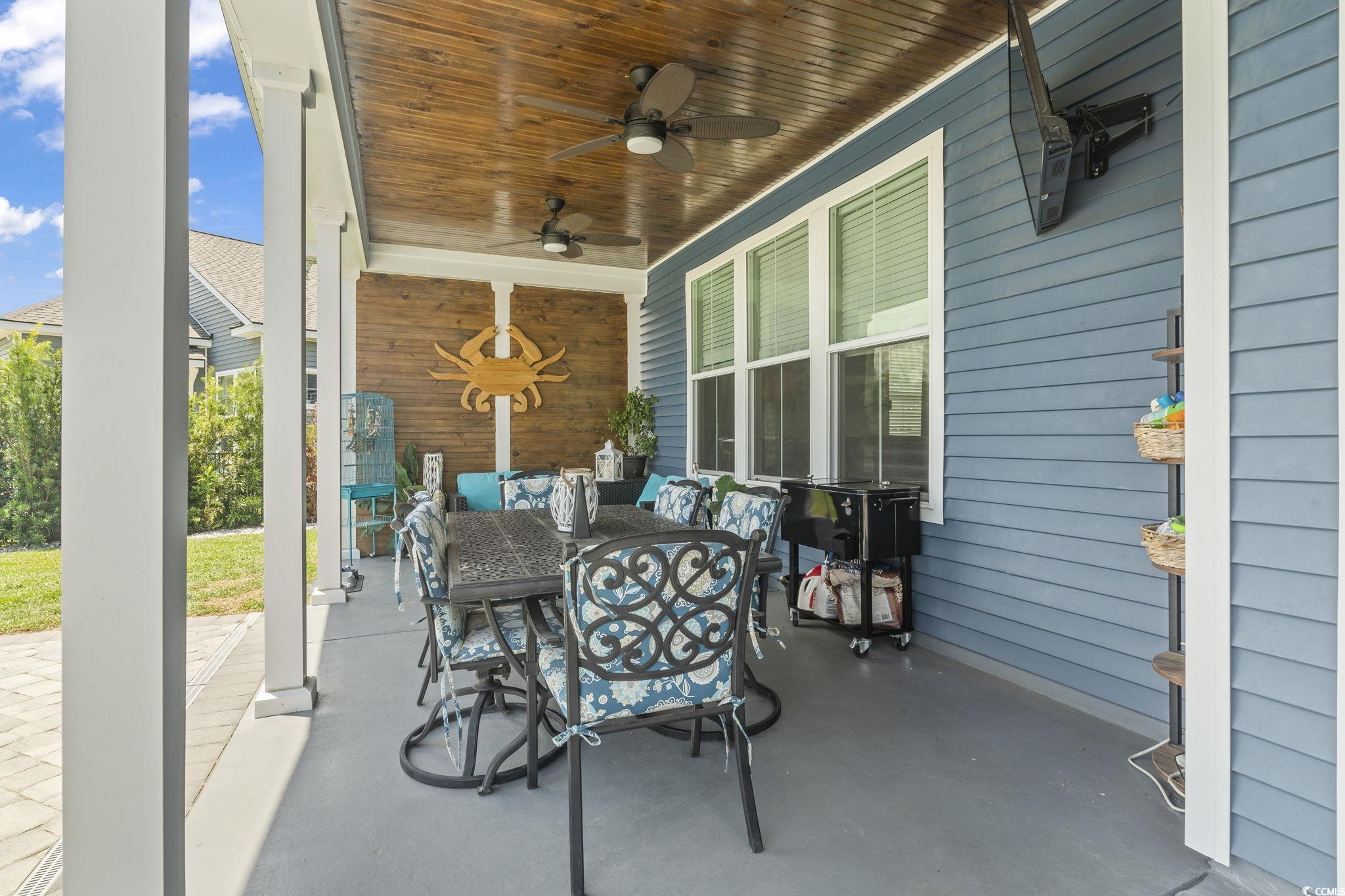 375 Bumble Circle Murrells Inlet, SC 29576 - Photo 36 of 40 View of patio with ceiling fan