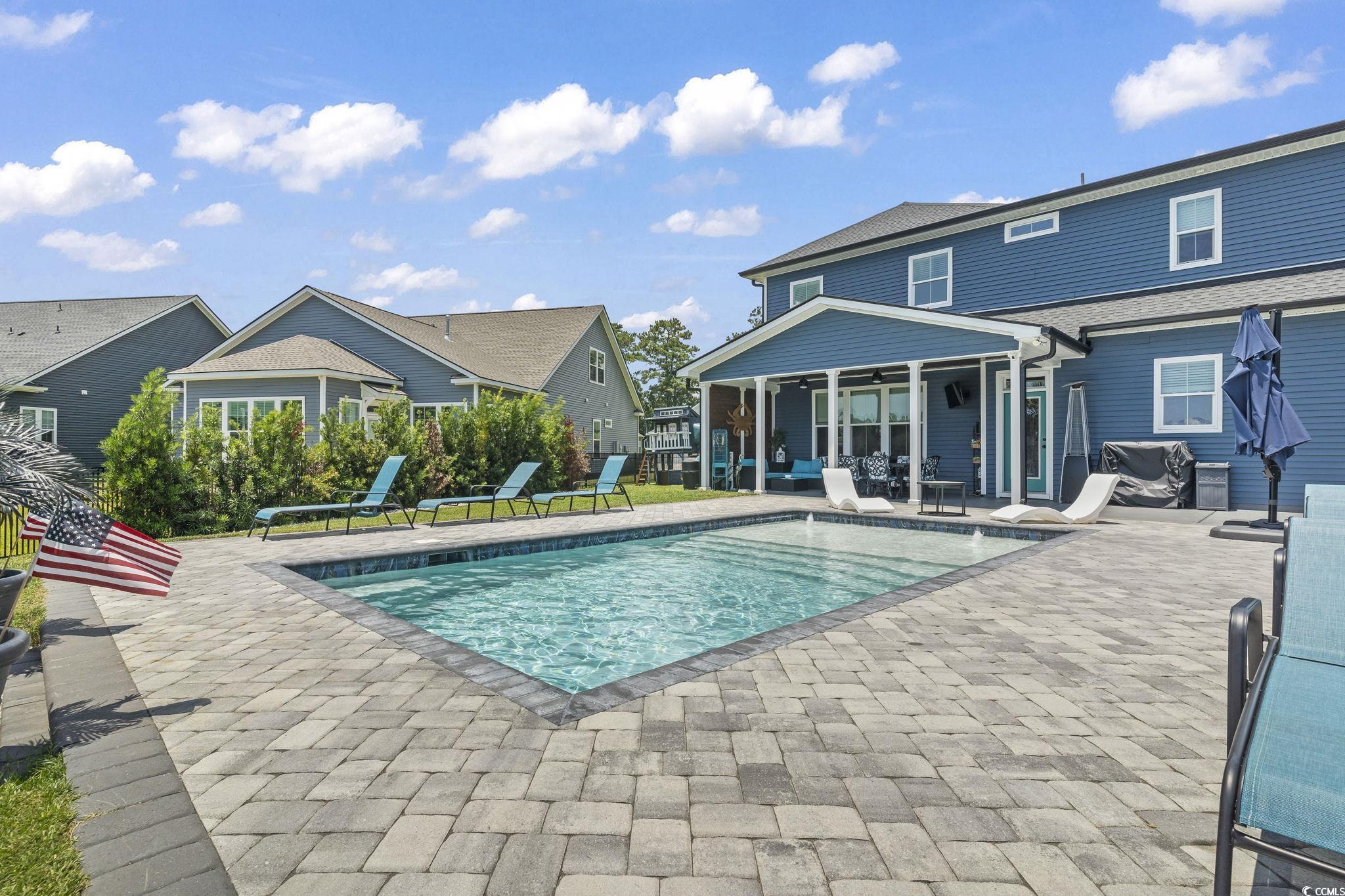 375 Bumble Circle Murrells Inlet, SC 29576 - Photo 37 of 40 View of pool with a patio and ceiling fan
