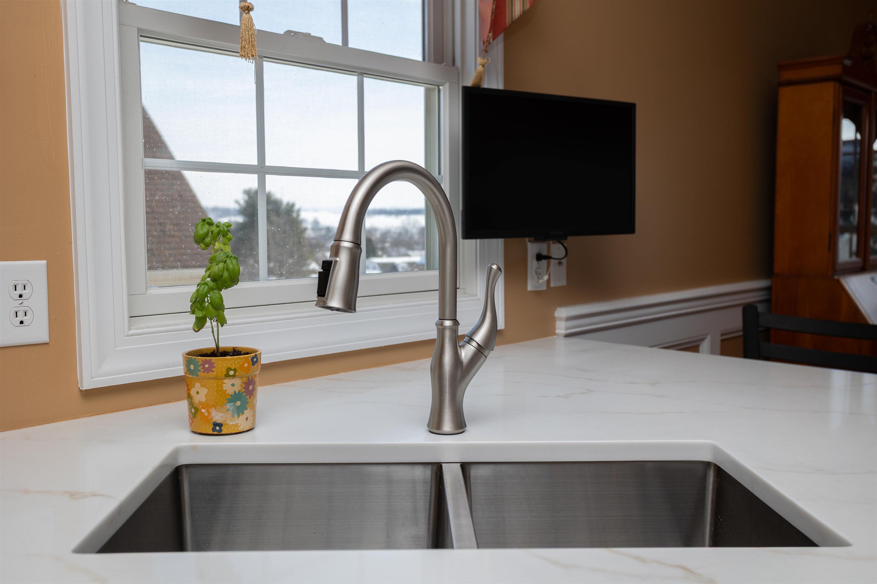 203 Keswick Circle Dayton, VA 22821 - Photo 16 of 73 a kitchen with a sink a counter top space and a window