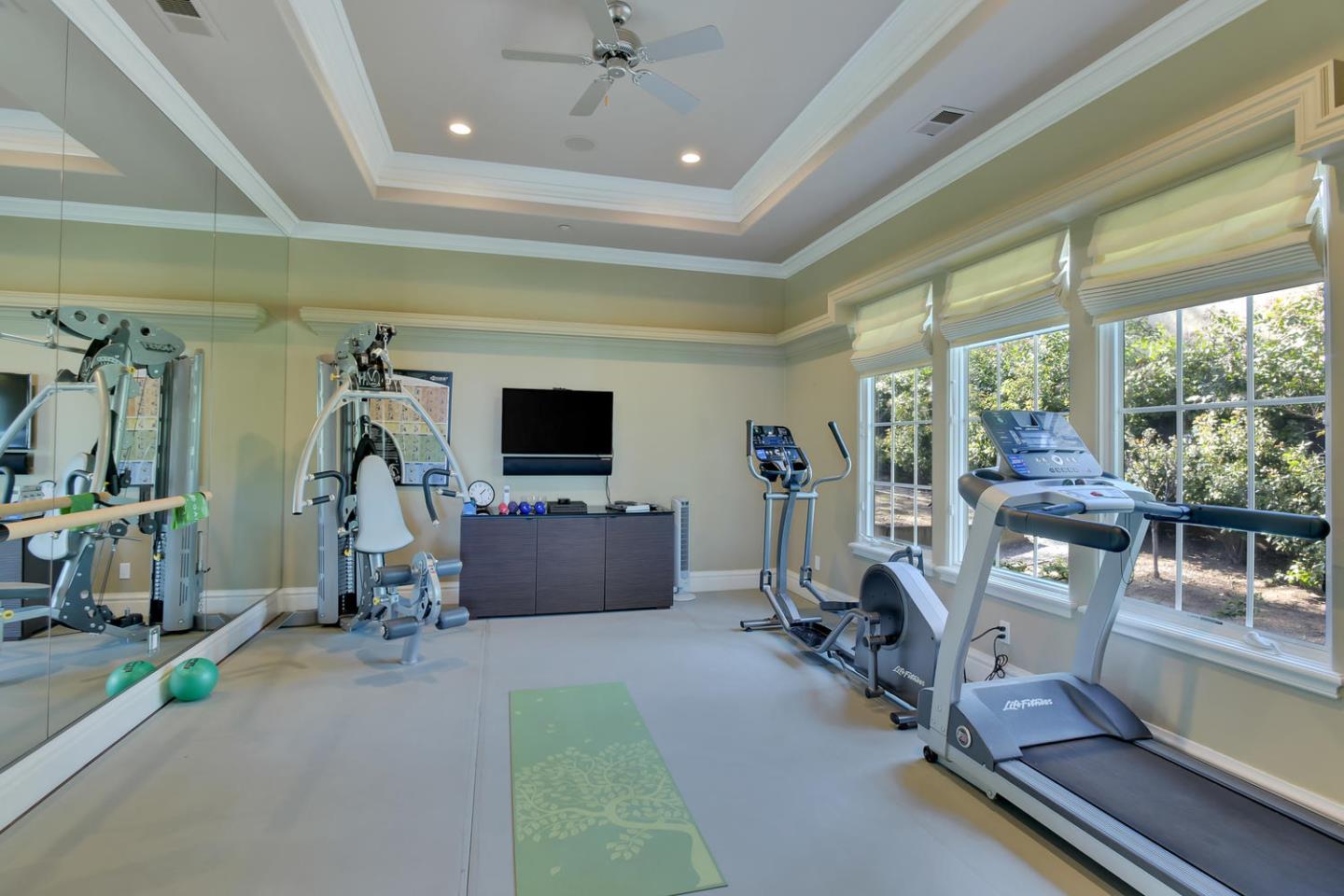 18485 Withey Road Monte Sereno, CA 95030 - Photo 17 of 39 a view of a room with gym equipment