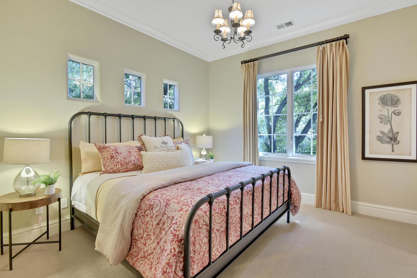 18485 Withey Road Monte Sereno, CA 95030 - Photo 25 of 39 a bedroom with a large bed and a window