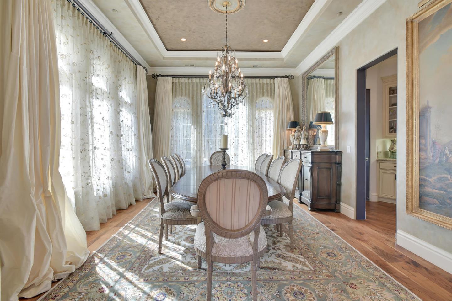 18485 Withey Road Monte Sereno, CA 95030 - Photo 9 of 39 a view of a dining room with furniture window and wooden floor