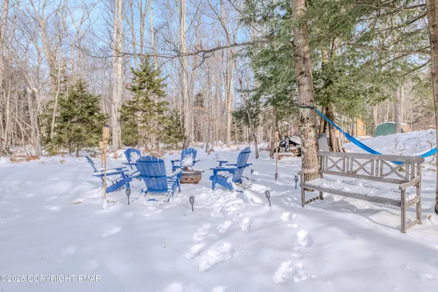 a view of outdoor space with seating