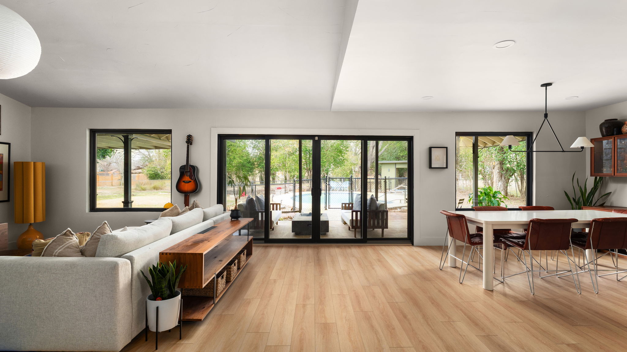 404 Whitetail Drive Manchaca, TX 78652 - Photo 27 of 33 Living area featuring light wood-type flooring and healthy amount of natural light