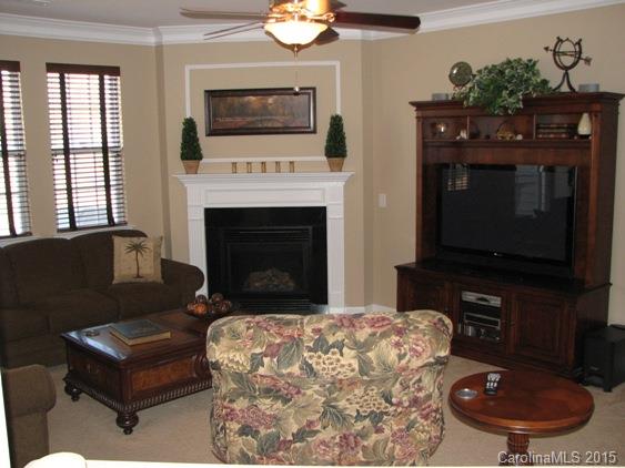 5722 Cactus Valley Road Charlotte, NC 28277 - Photo 4 of 18 a living room with furniture a flat screen tv and a fireplace