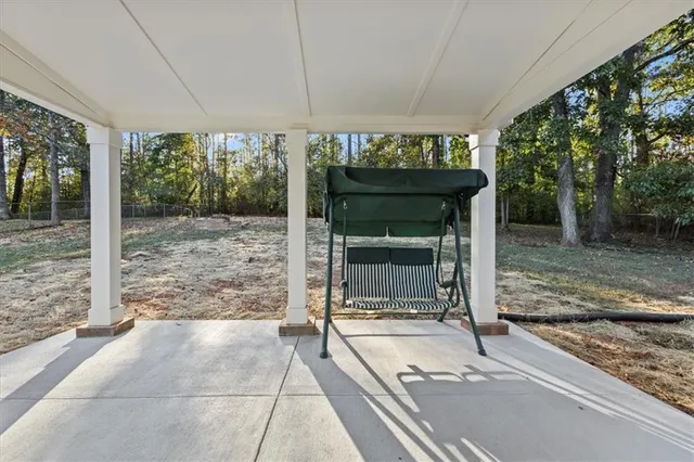 a living room with entrance gate