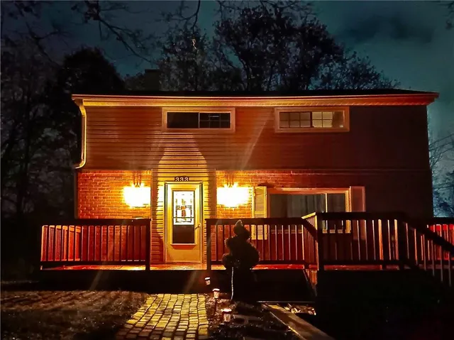 a view of swimming pool from a balcony