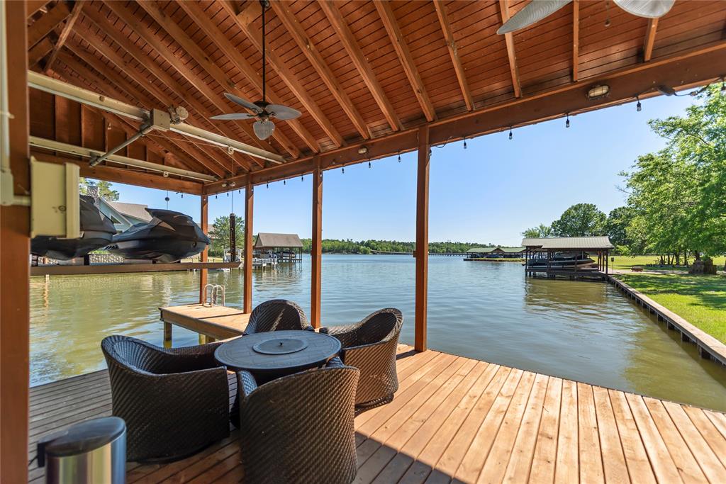150 Cypress Marina Road Scroggins, TX 75480 - Photo 34 of 38 Covered Sitting Area in Boathouse