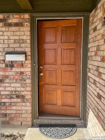 a view of front door